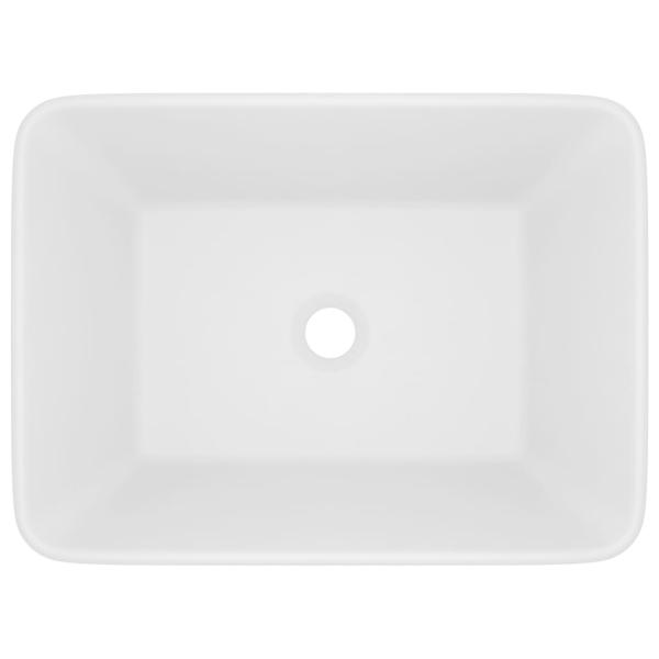 Luxus-Waschbecken Matt Weiß 41x30x12 cm Keramik