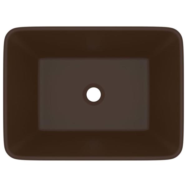 Luxus-Waschbecken Matt Dunkelbraun 41x30x12 cm Keramik