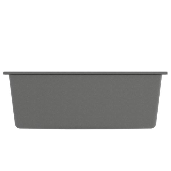 Küchenspüle mit Überlauf Grau Granit