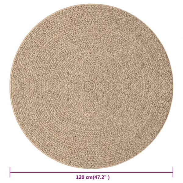 Teppich 120 cm Jute-Optik Innen und Außen