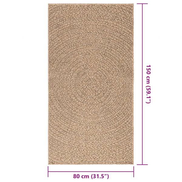 Teppich 80x150 cm Jute-Optik Innen und Außen