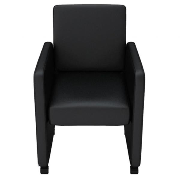  Esszimmerstühle 6 Stk. Schwarz Kunstleder