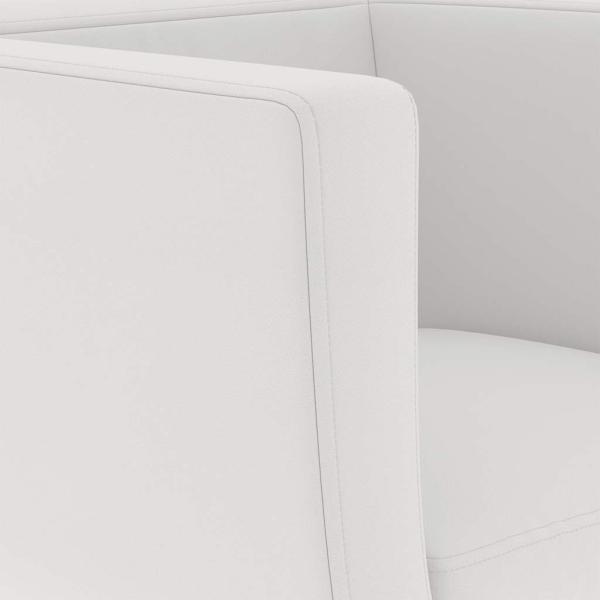 Barsessel 2 Stk. Weiß Kunstleder