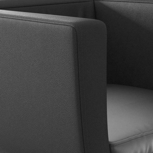 Barsessel 2 Stk. Kunstleder Schwarz 