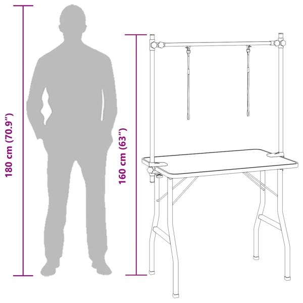 Trimmtisch Schertisch mit 2 Schlingen für Hunde Katzen Klappbar  