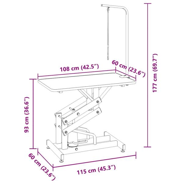 Hydraulischer Trimmtisch für Haustiere, Hunde, Katzen
