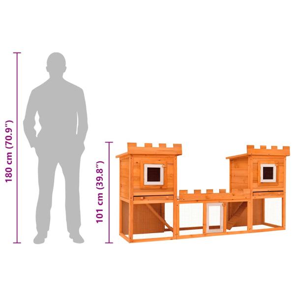 Großer Kaninchenstall Kleintierkäfig Doppelhaus