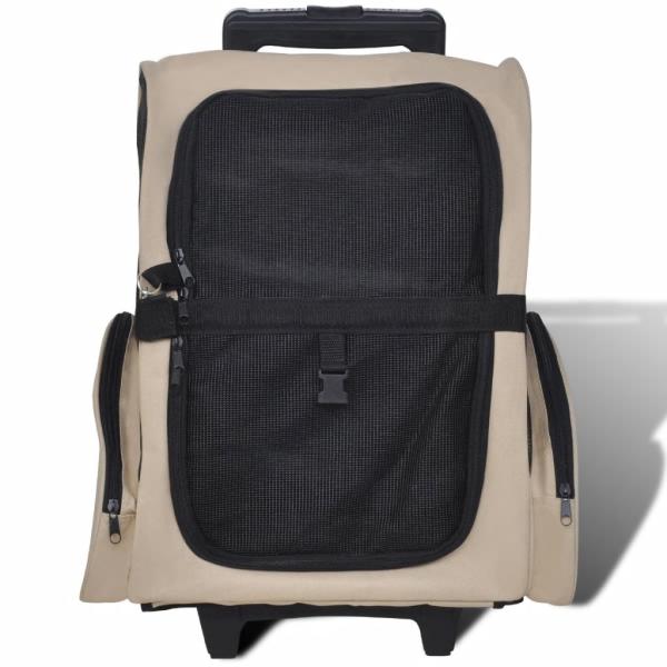 Trolley für Haustiere 3-in-1 Faltbar Sandfarben