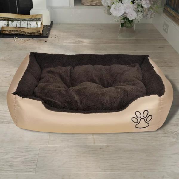 Warmes Hundebett mit Polsterkissen XL