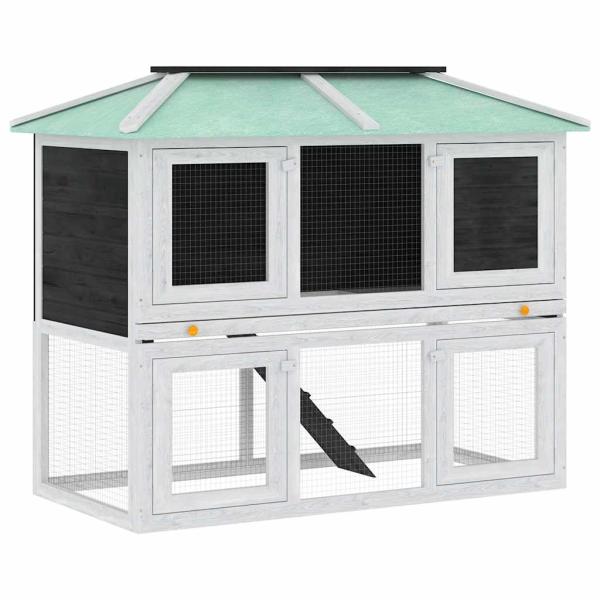 Kleintier-/Kaninchenstall 2 Etagen Holz  