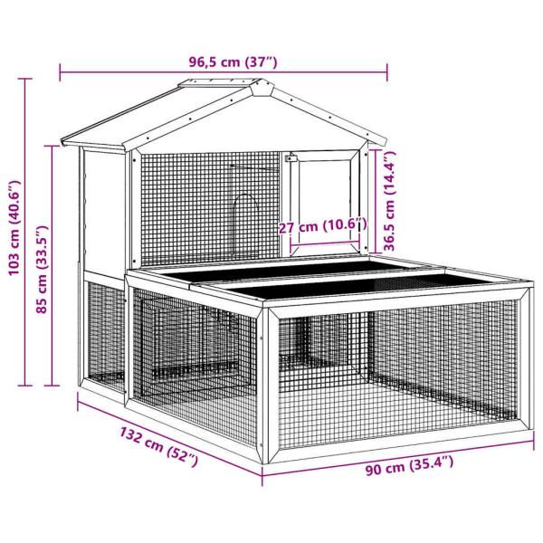 Kleintier-/Kaninchenstall Holz  