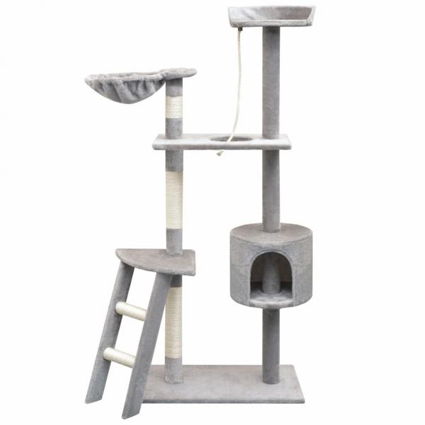 ARDEBO.de - Katzen-Kratzbaum 150 cm Grau