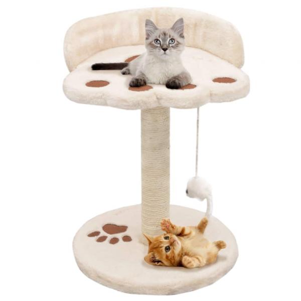 ARDEBO.de - Katzen-Kratzbaum Sisal 40 cm Beige und Braun