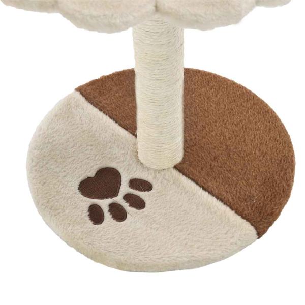 Katzen-Kratzbaum Sisal 40 cm Beige und Braun