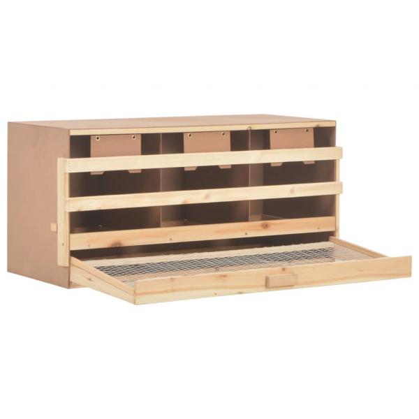 Legenest für Hühner 3 Fächer 96x40x45 cm Massivholz Kiefer