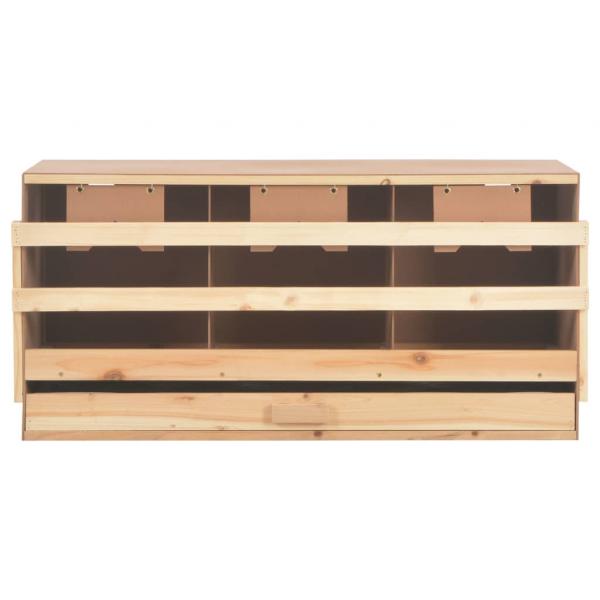 Legenest für Hühner 3 Fächer 96x40x45 cm Massivholz Kiefer
