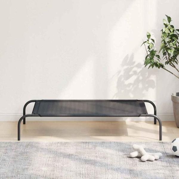 Erhöhtes Hundebett Schwarz L Textilene