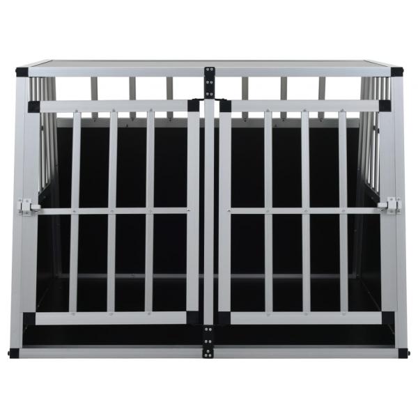 Hundetransportbox mit Doppeltür 94 x 88 x 69 cm