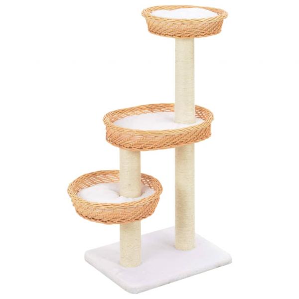 ARDEBO.de - Katzen-Kratzbaum Sisal Natürliches Weidenholz
