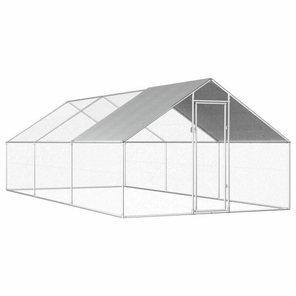 Outdoor-Hühnerkäfig 2,75x6x1,92 m Verzinkter Stahl  