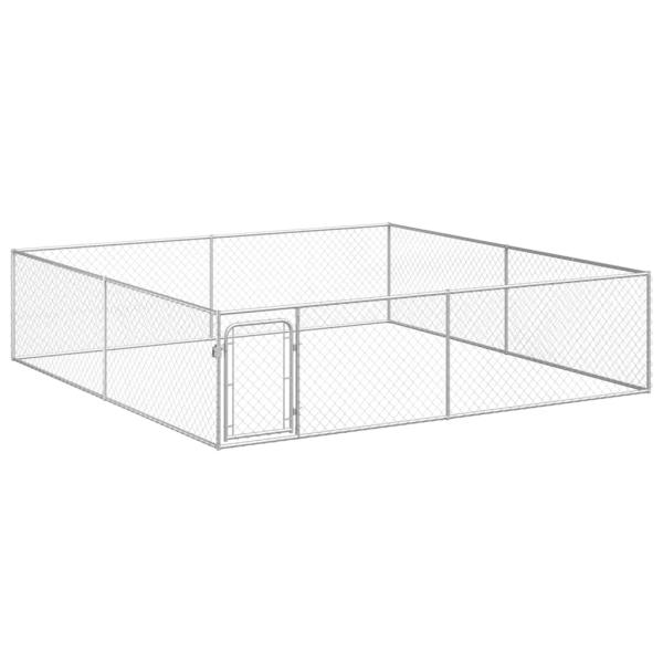 Outdoor-Hundezwinger Verzinkter Stahl 4 x 4 x 1 m