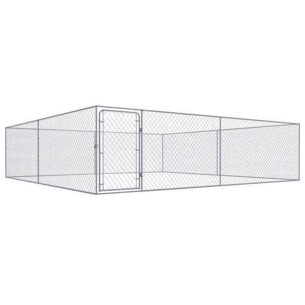 Outdoor-Hundezwinger Verzinkter Stahl 4 x 4 x 1 m