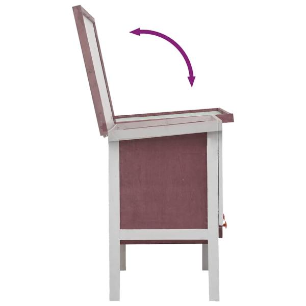 Kaninchenstall 1 Ebene Braun Holz