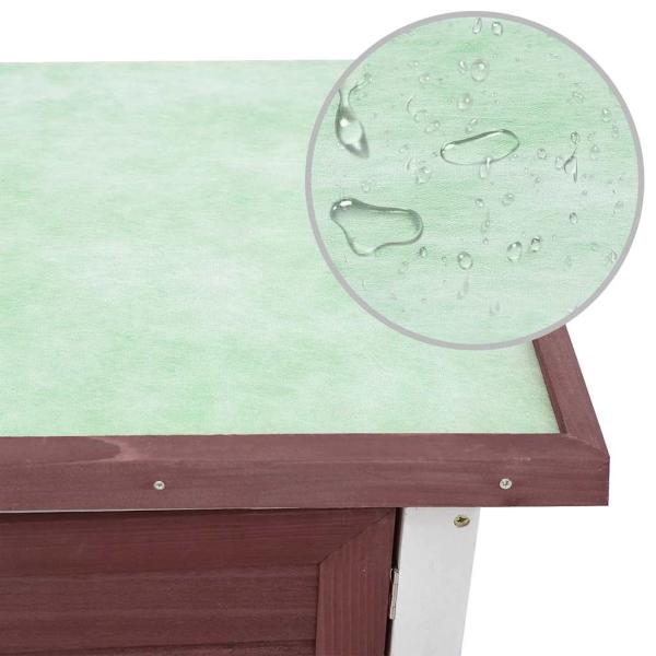 Kaninchenstall 1 Tür Braun Holz