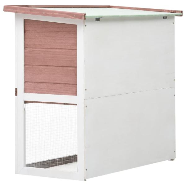 Kaninchenstall 1 Tür Braun Holz