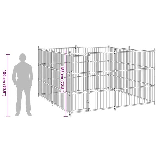 Outdoor-Hundezwinger 300×300×185 cm