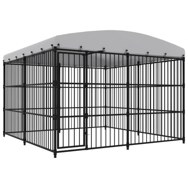 ARDEBO.de - Outdoor-Hundezwinger mit Überdachung 300x300x210 cm