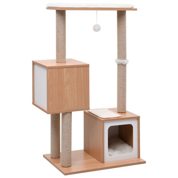 ARDEBO.de - Katzen-Kratzbaum mit Sisal-Kratzmatte 104 cm