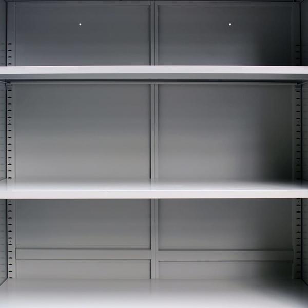 Büroschrank mit 2 Türen Stahl 90x40x180 cm Grau
