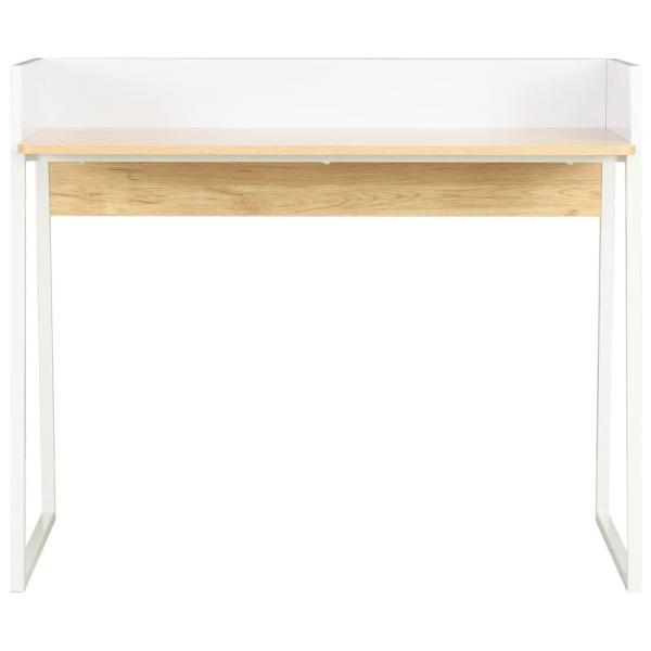 Schreibtisch Weiß und Eiche 90x60x88 cm