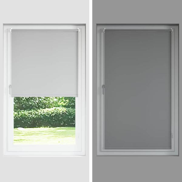 Verdunkelungsrollo Verdunklungsrollo 160 x 175 cm grau