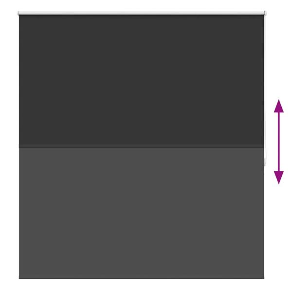 Verdunkelungsrollo 160 x 175 cm schwarz