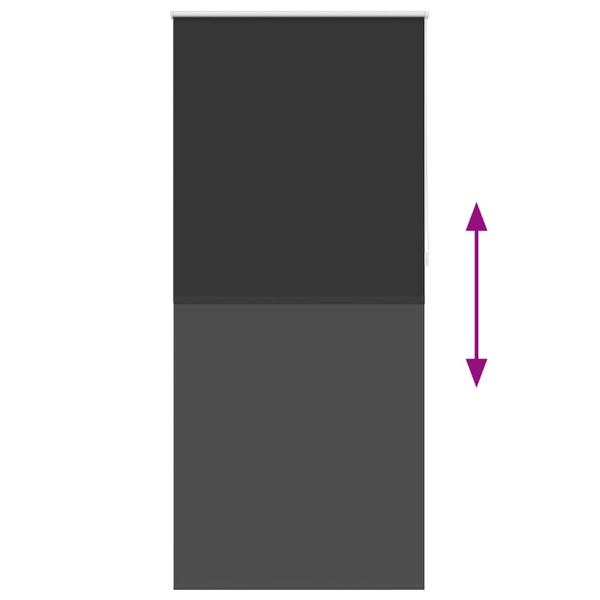 Verdunkelungsrollo 84,4 x 230 cm, Stoffbreite 80 cm, schwarz