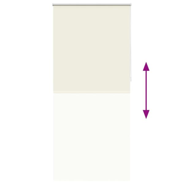 Verdunkelungsrollo 124,4 x 230 cm, Stoffbreite 120 cm, Gebrochen Weiß