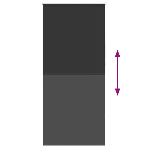 Verdunkelungsrollo 124,4 x 230 cm, Stoffbreite 120 cm, schwarz