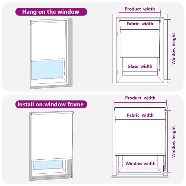 Verdunkelungsrollo 140 x 230 cm creme