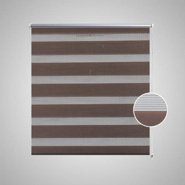 Zebra-Rollo 60,9 x 120 cm, Stoffbreite 56,7 cm, Kaffeebraun