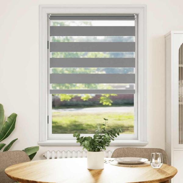 Doppelrollo Seitenzug Duo Rollo  80 x 175 cm grau