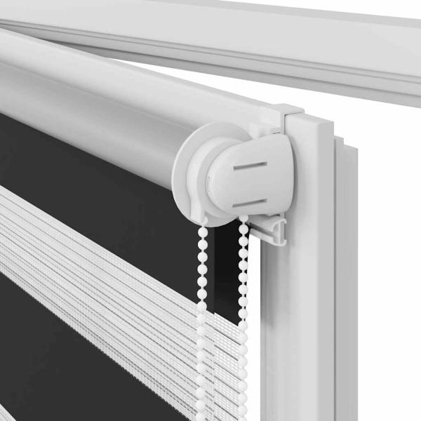 Doppelrollo Seitenzug Duo Rollo 100 x 175 cm schwarz