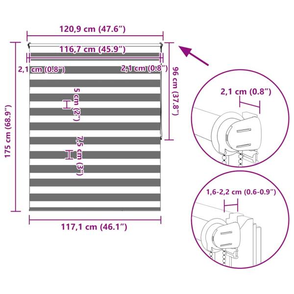 Doppelrollo Seitenzug Duo Rollo 120 x 175 cm brau