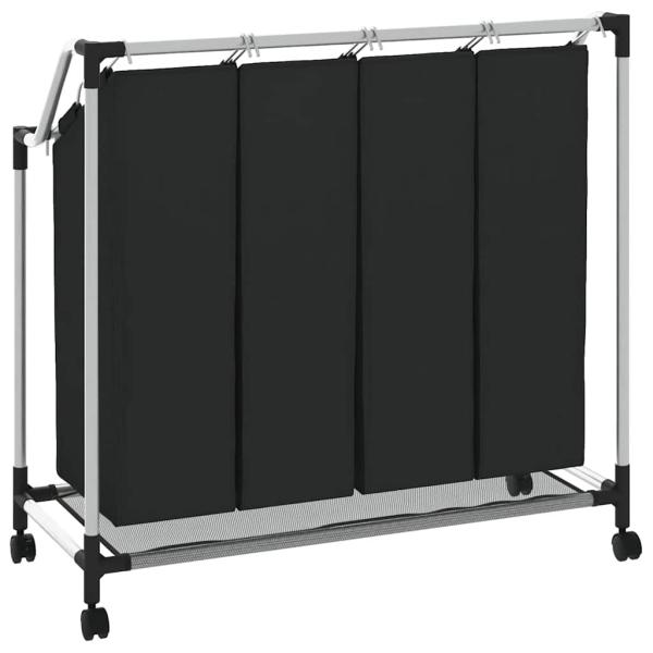 4 Fächer Schwarz Wäschesortierer