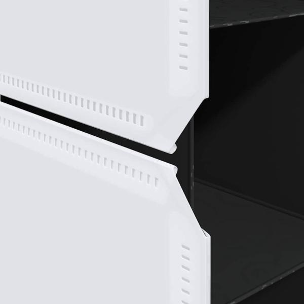 Modularer Schrank mit 9 Fächern 37×115×150 cm Schwarz und Weiß 