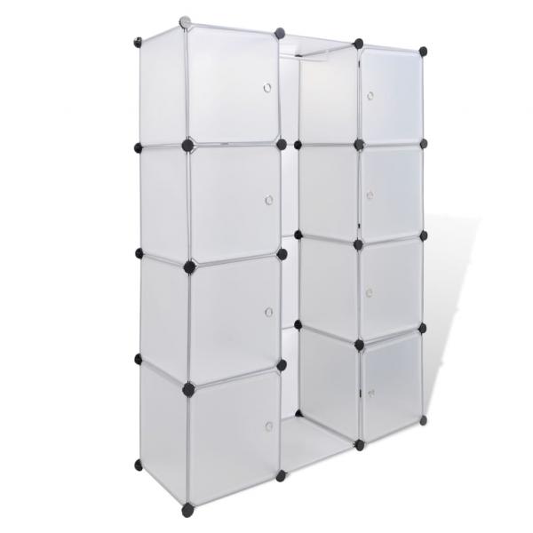 Modularer Schrank mit 9 Fächern 37x115x150 cm Weiß 