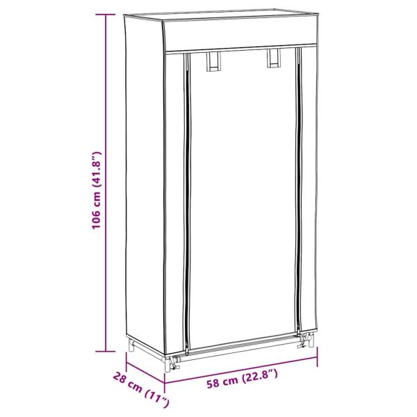 Schuhschrank Schuhregal Schuhablage 5 Schicht 58 x 28 x 106 cm Schwarz