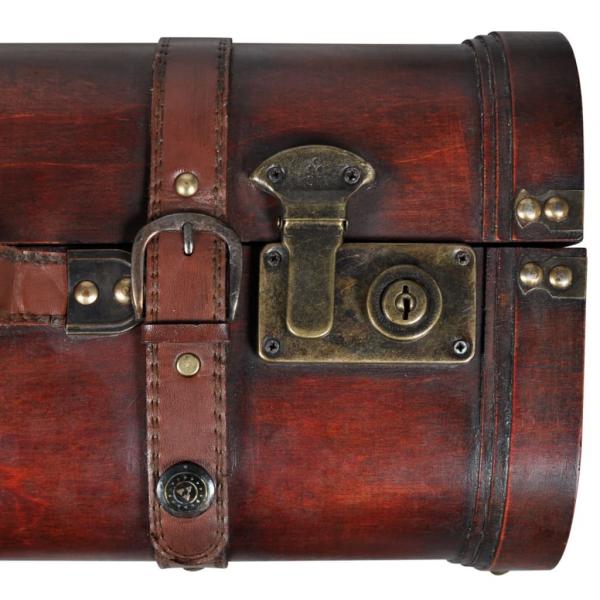 Dekokoffer aus Holz 2 Stk. Retro-Stil Braun 
