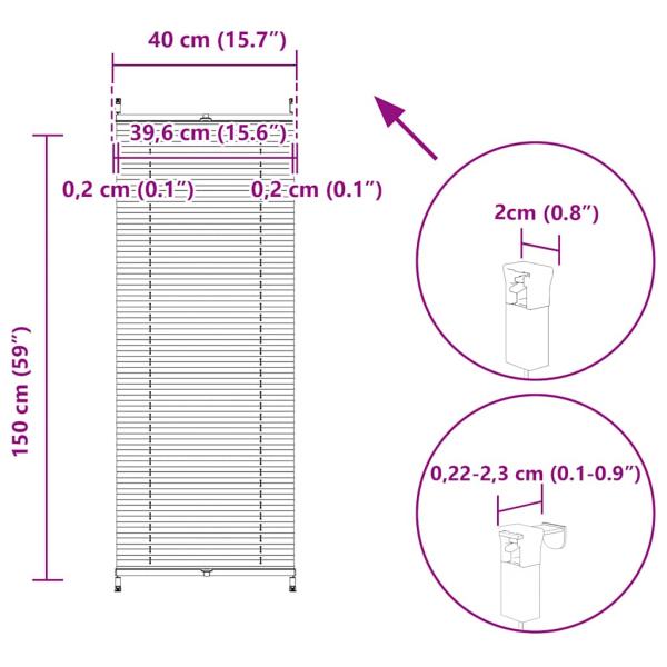 Plissee Faltrollo Rollo Plisseerollo 40x150cm Weiß